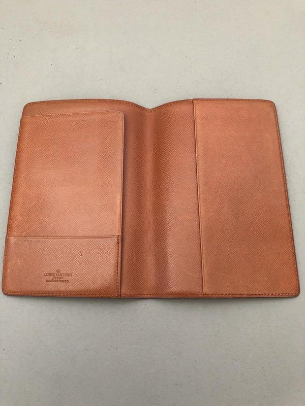 066 - Vintage Leather Passport Holder & Louis Vuitton Checkbook