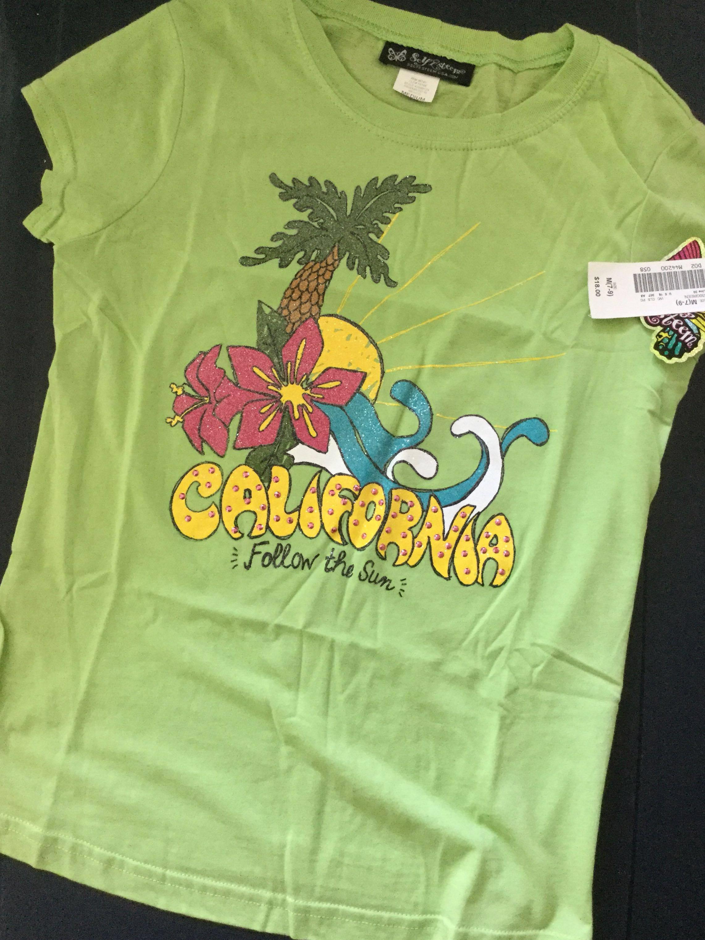 Bnwt Self Esteem Teenager Girl Ladies Cap Sleeve T Shirt M