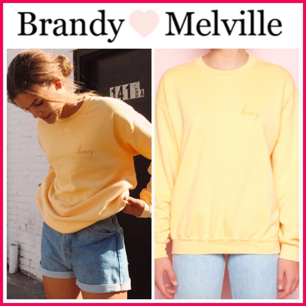 yellow brandy melville sweatshirt