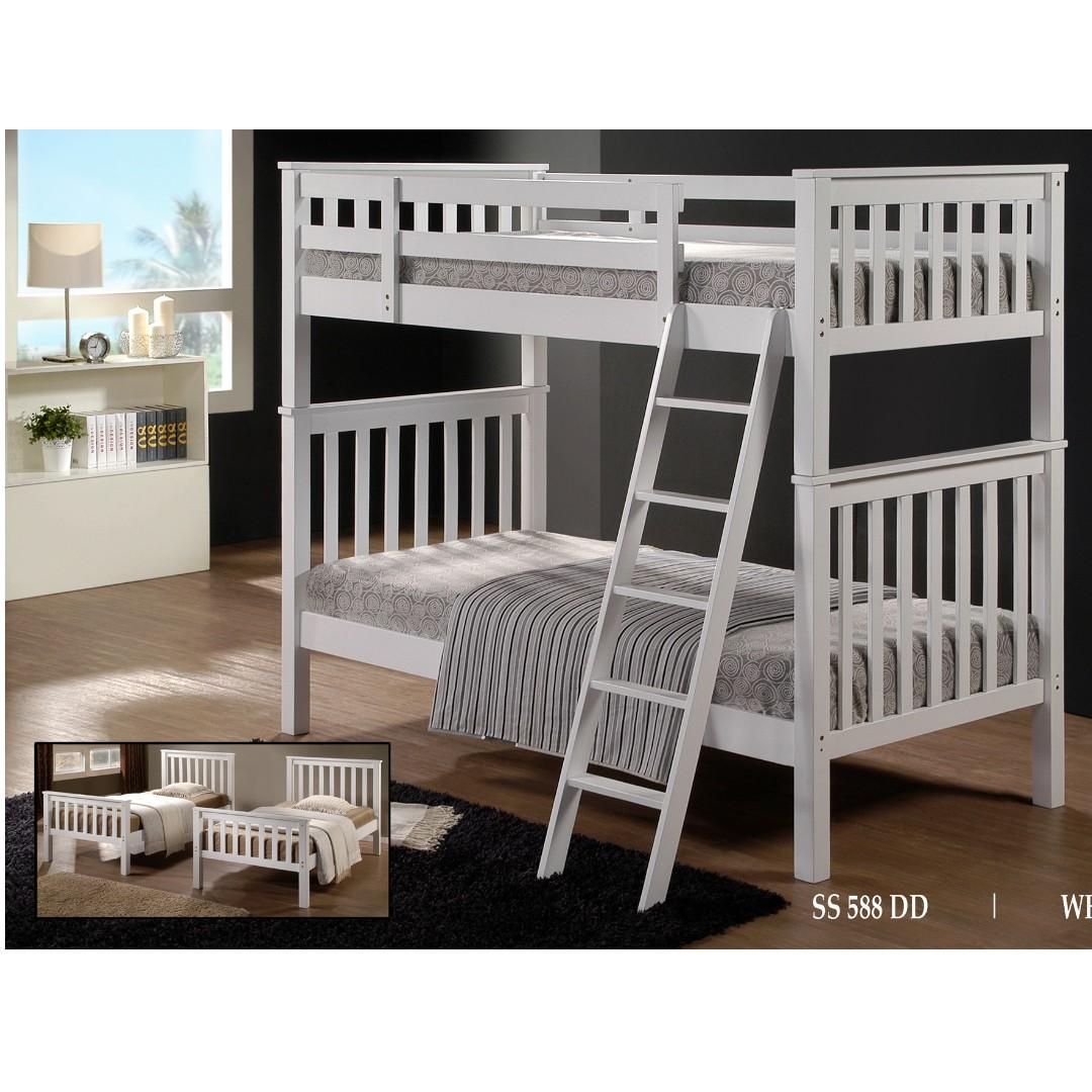 Bunk Bed Double Deck Bed Furniture Beds Mattresses On Carousell