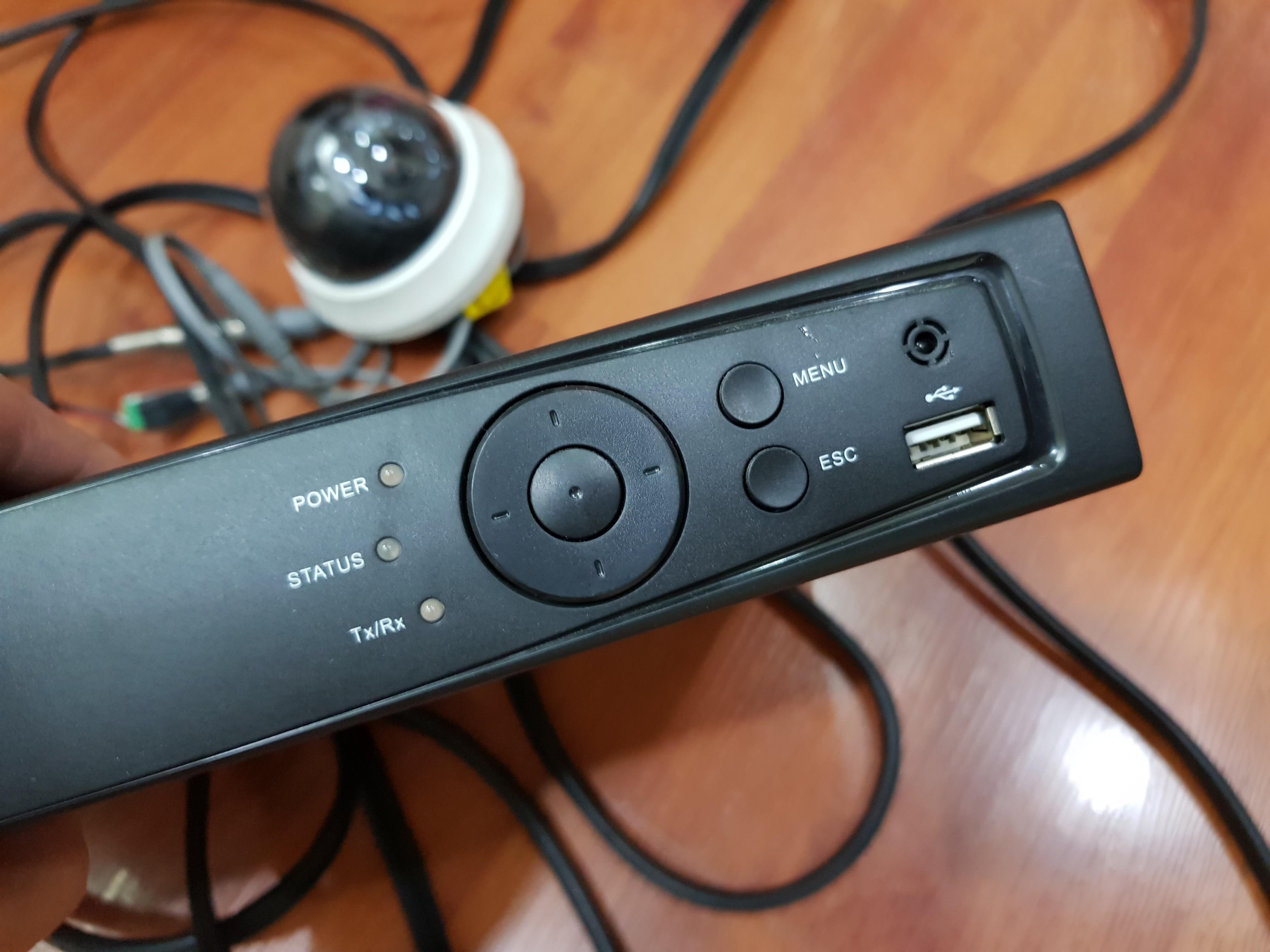 CCTV 3-Camera Dome with DVR, Remote and Mouse Set (Category: Security Systems & CCTV Cameras) located in Pasig City. Submitted by clothesandthings_ (Listing ID 208776055, Image 3). Description: Original price for whole set is 18,000 3 camera domes can be used outdoors or indoors With night vision DVR with multiple ports Built-in software Remote control Wired mouse -- Set up process c/o buyer No issues.