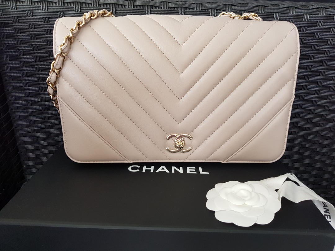Chanel Chevron Statement Flap Bag