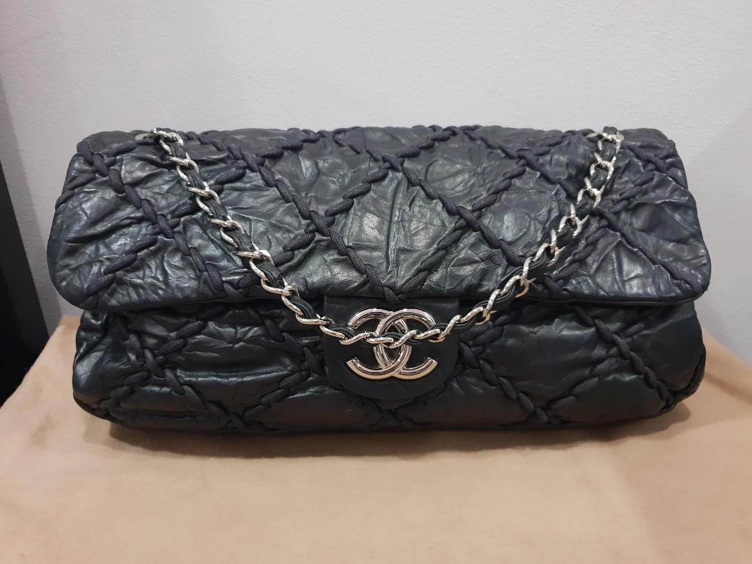 Chanel Ultra Stitch Flap Bag Quilted Calfskin Jumbo, Luxury, Bags & Wallets  on Carousell