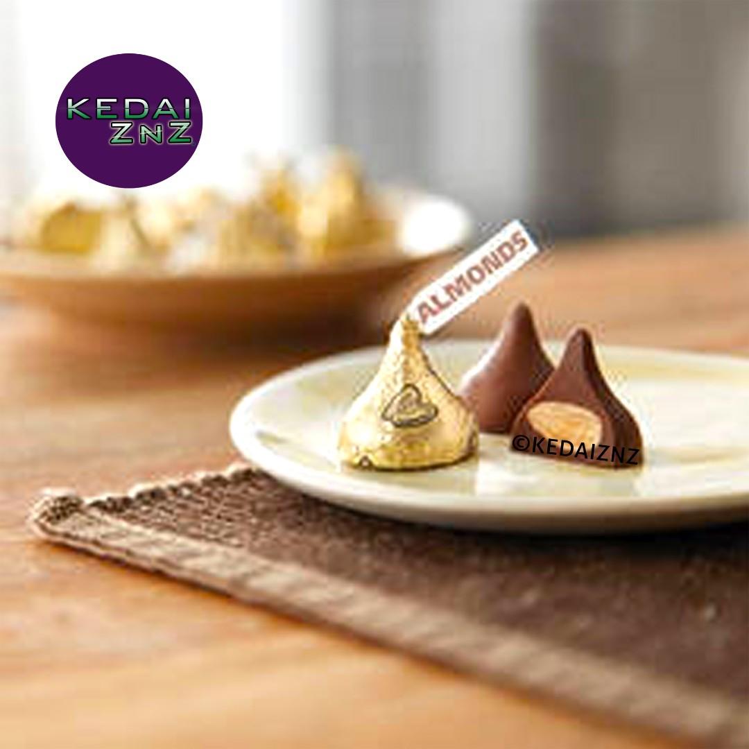 Chocolate HERSHEYS Kisses Milk Chocolate with Almonds 1 Piece Coklat