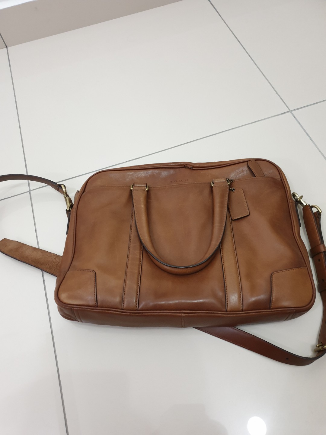 Coach Business Case Bag Men Brown, Men's Fashion, Bags, Briefcases on Carousell