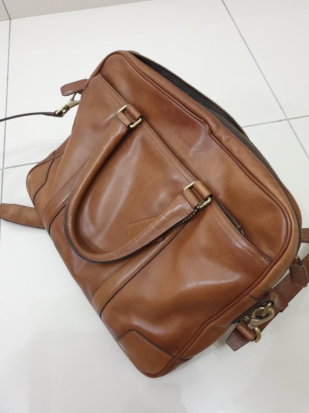 Coach Business Case Bag Men Brown, Men's Fashion, Bags, Briefcases on Carousell