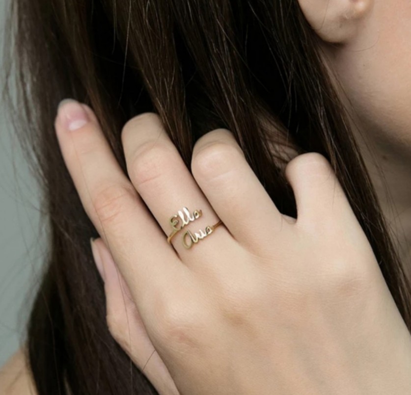 Customizable name rings outlet