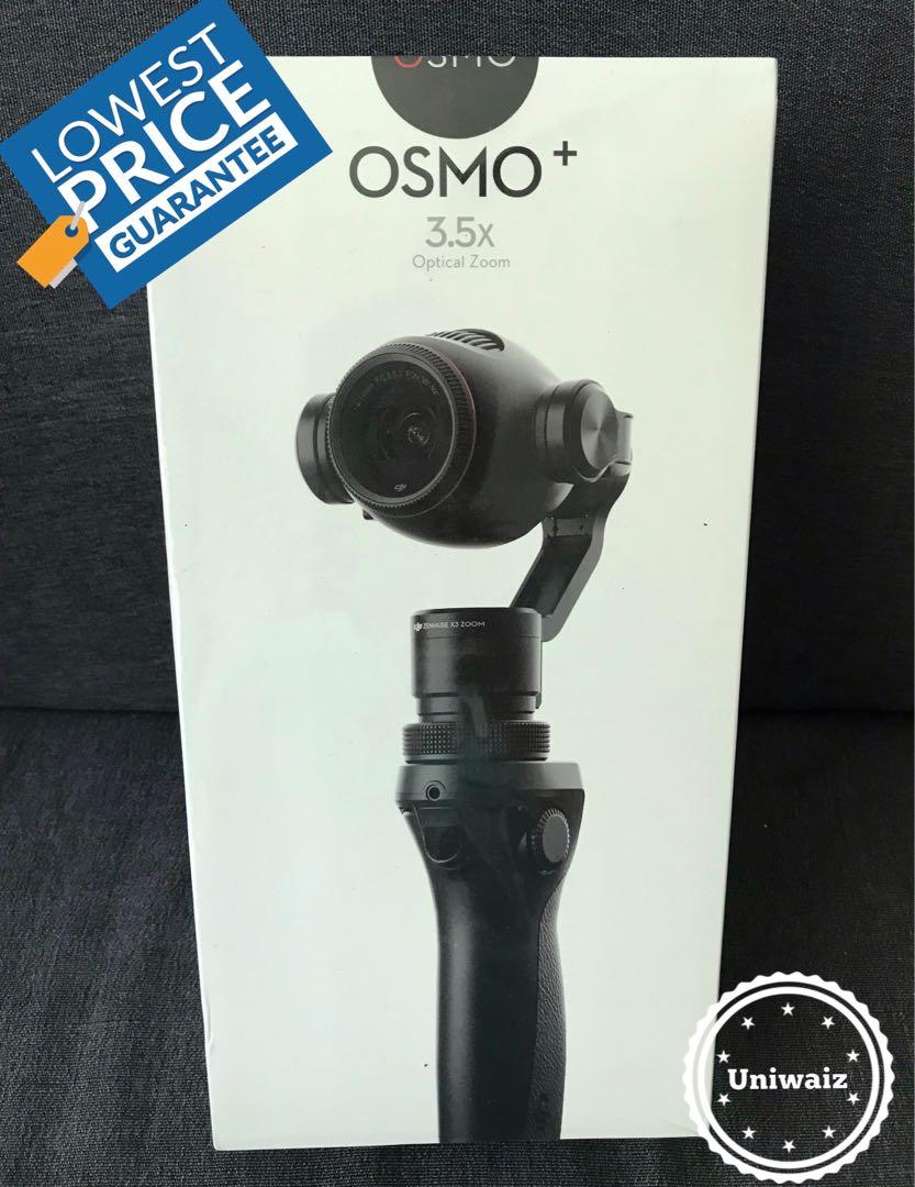 DJI Osmo+ Handheld camera 3.5x optical zoom brandnew (Category: Video Cameras) located in Mandaluyong City. Submitted by uniwyse (Listing ID 208872175, Image 2). Description: - Genuine Original, Guaranteed Unopened - Original Factory-Sealed Box - All Original & Complete Packages Included Dji Osmo + Zenmuse x3 zoom ( Brandnew ) DJI Osmo+ Highlights 3-Axis Gimbal 4K Camera with 1/2.3" CMOS Sensor 12MP Stills 3.5x Optical Zoom and 2x Digital Zoom St