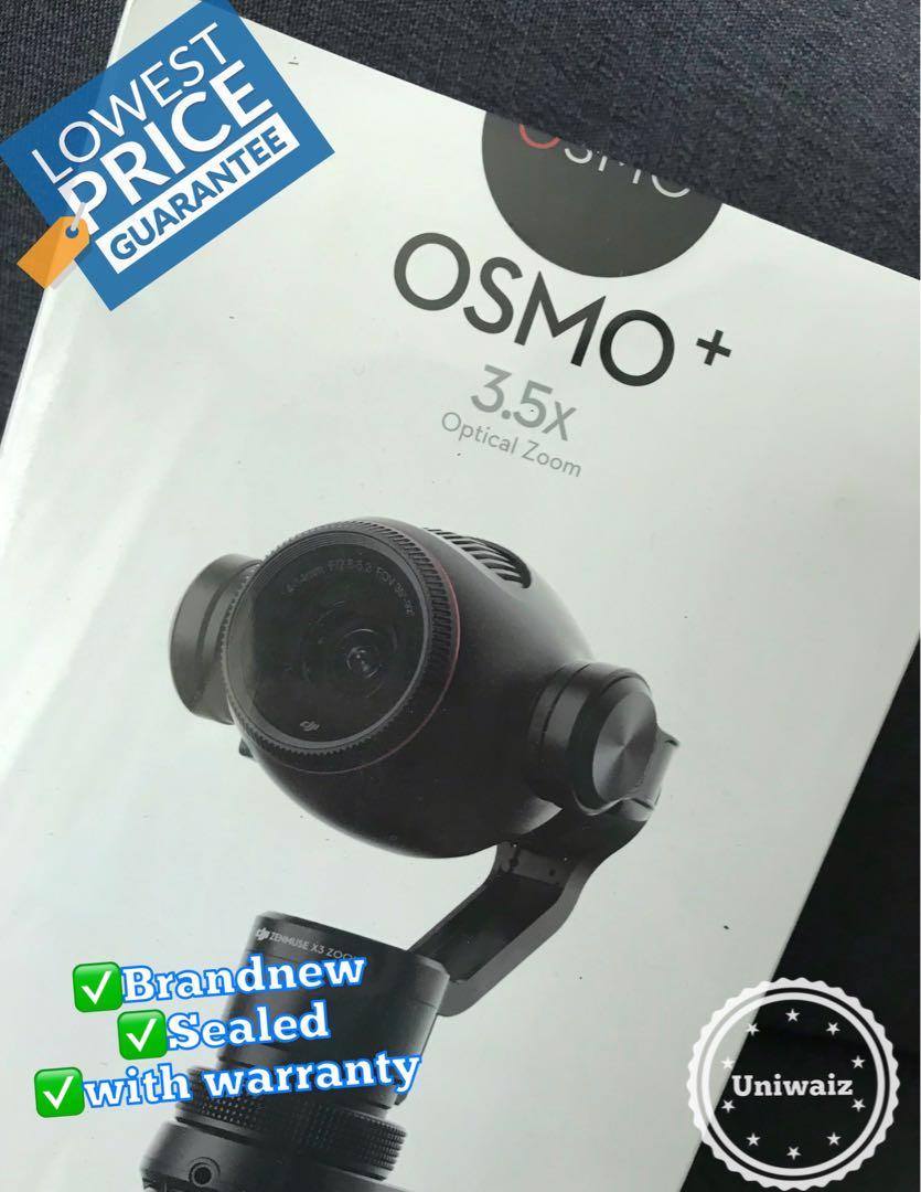DJI Osmo+ Handheld camera 3.5x optical zoom brandnew (Category: Video Cameras) located in Mandaluyong City. Submitted by uniwyse (Listing ID 208872175, Image 1). Description: - Genuine Original, Guaranteed Unopened - Original Factory-Sealed Box - All Original & Complete Packages Included Dji Osmo + Zenmuse x3 zoom ( Brandnew ) DJI Osmo+ Highlights 3-Axis Gimbal 4K Camera with 1/2.3" CMOS Sensor 12MP Stills 3.5x Optical Zoom and 2x Digital Zoom St