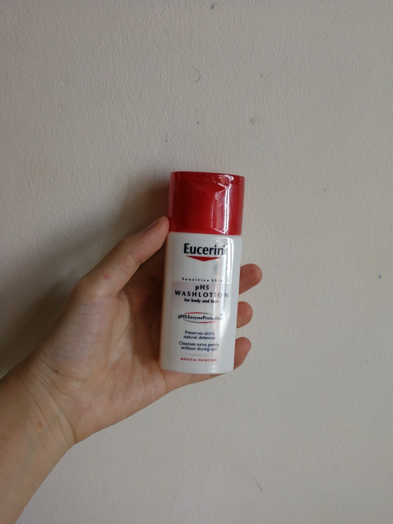 Eucerin pH5 Wash Lotion for Body and Face (75ml), Beauty & Personal