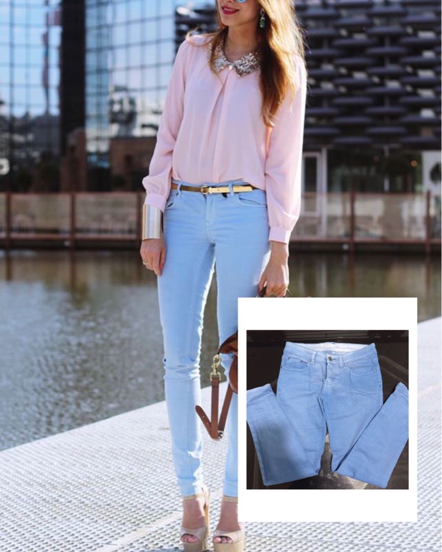 faded blue jeans outfit