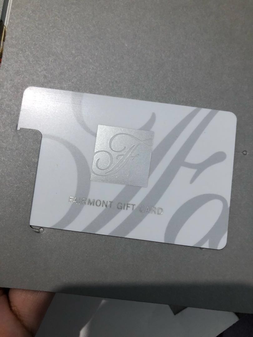 Fairmont Gift Card Worth Php 6,500, Tickets & Vouchers, Store Credits On  Carousell
