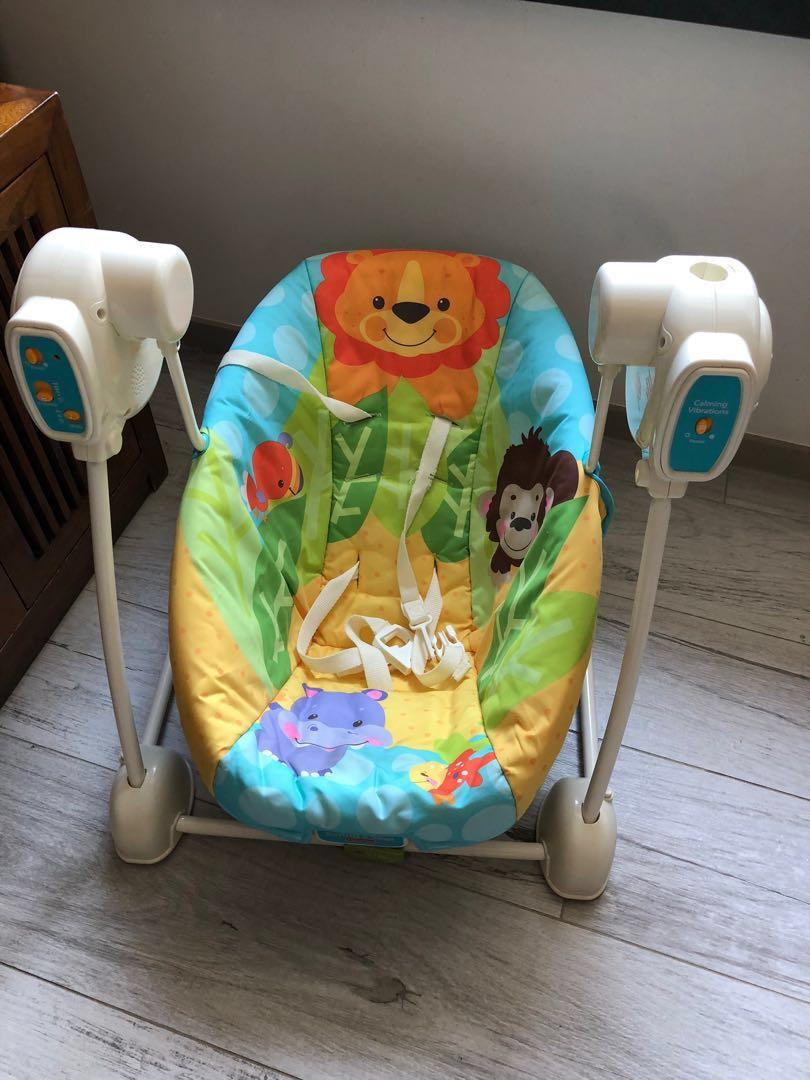 fisher price space saver swing and seat