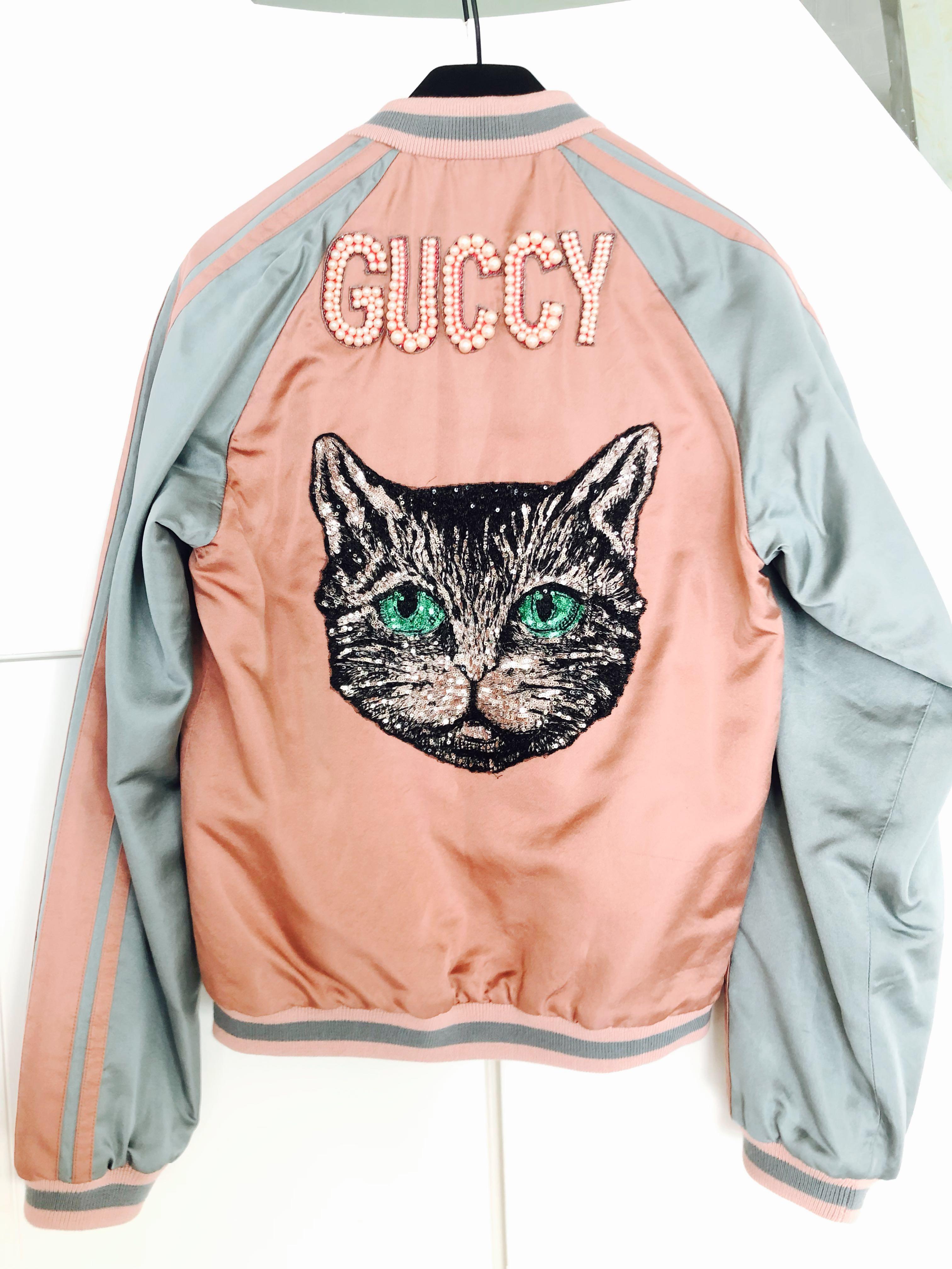 Gucci sequin embellished bomber jacket hot sale