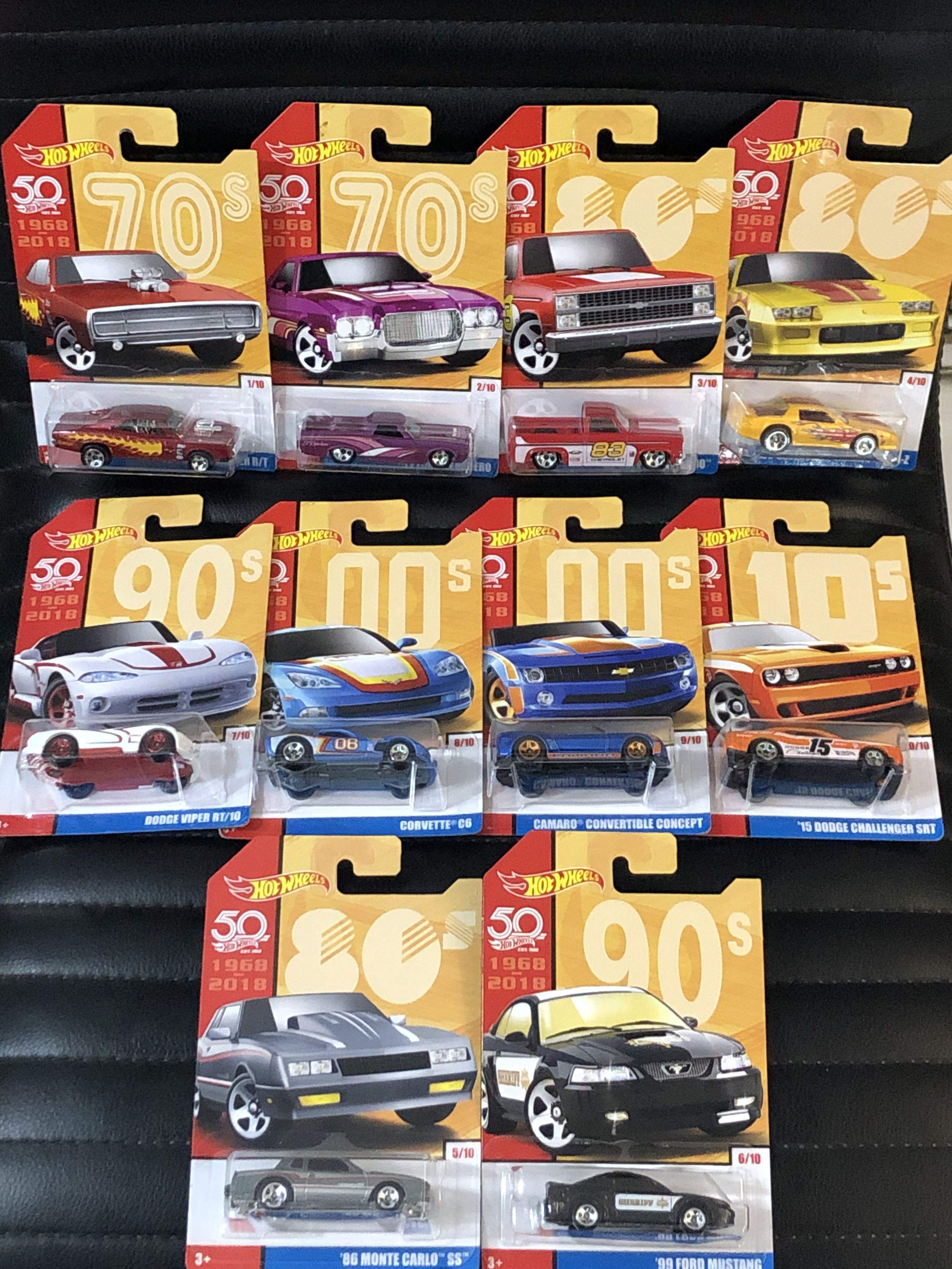 Hot Wheels 50th Anniversary History American Muscles Cars Trucks