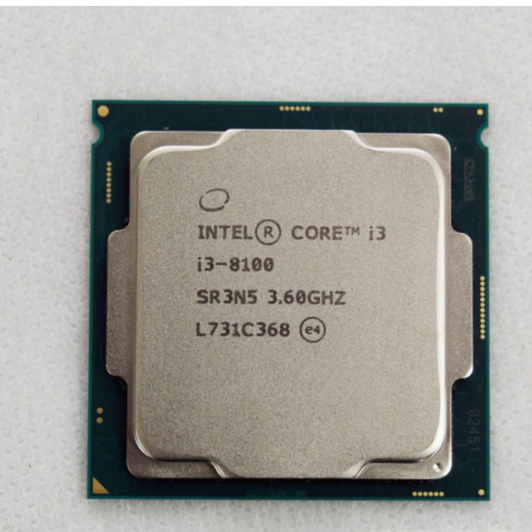 intel i3 8100 cpu, 電子產品, 電腦 ＆ 平板電腦 - Carousell