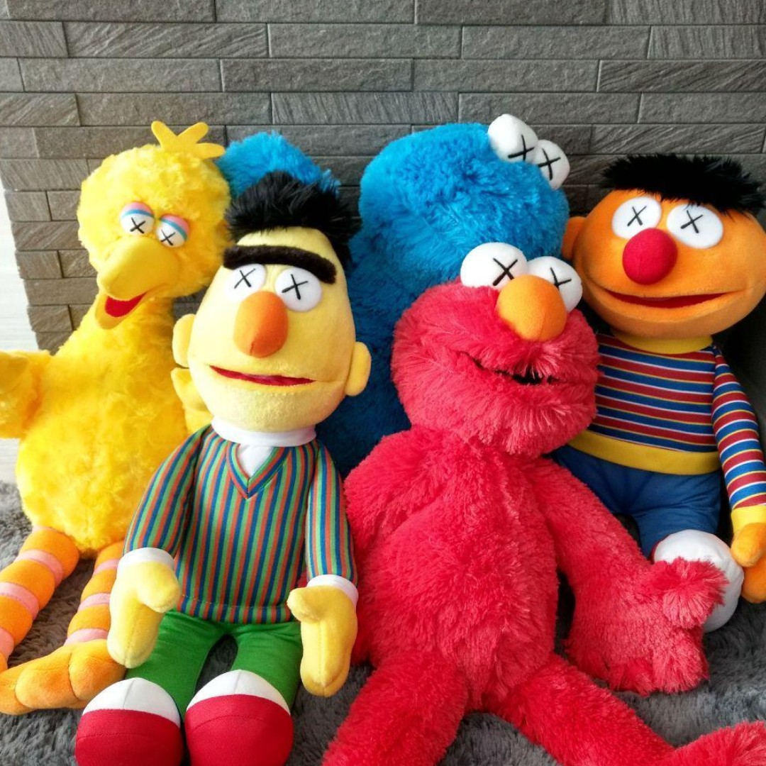 kaws sesame street plush toys