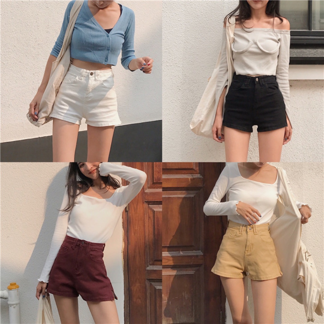 retro high waisted shorts