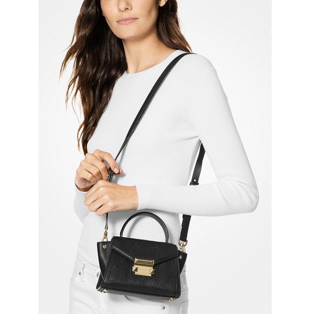 michael kors whitney mini leather satchel