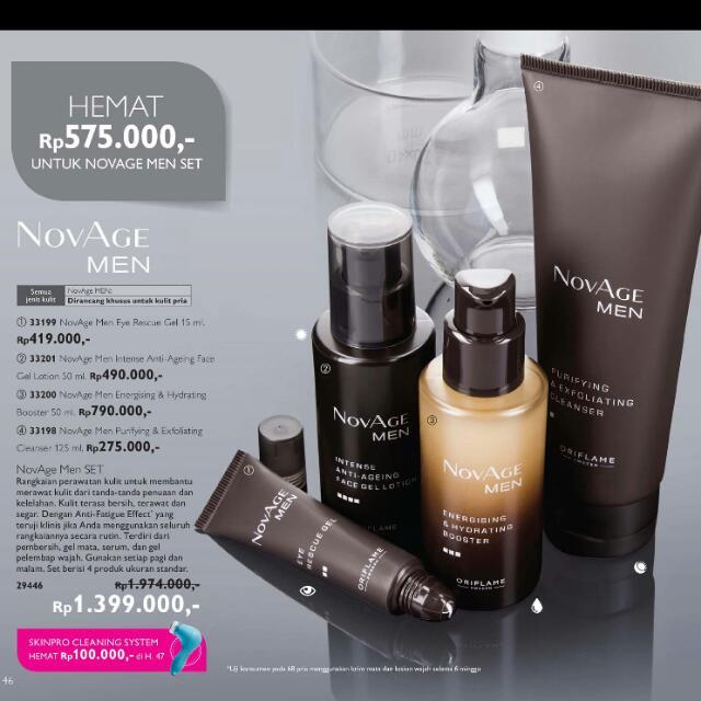Novage Men Set - Oriflame 100% Ori, Kesehatan & Kecantikan, Rias Wajah ...