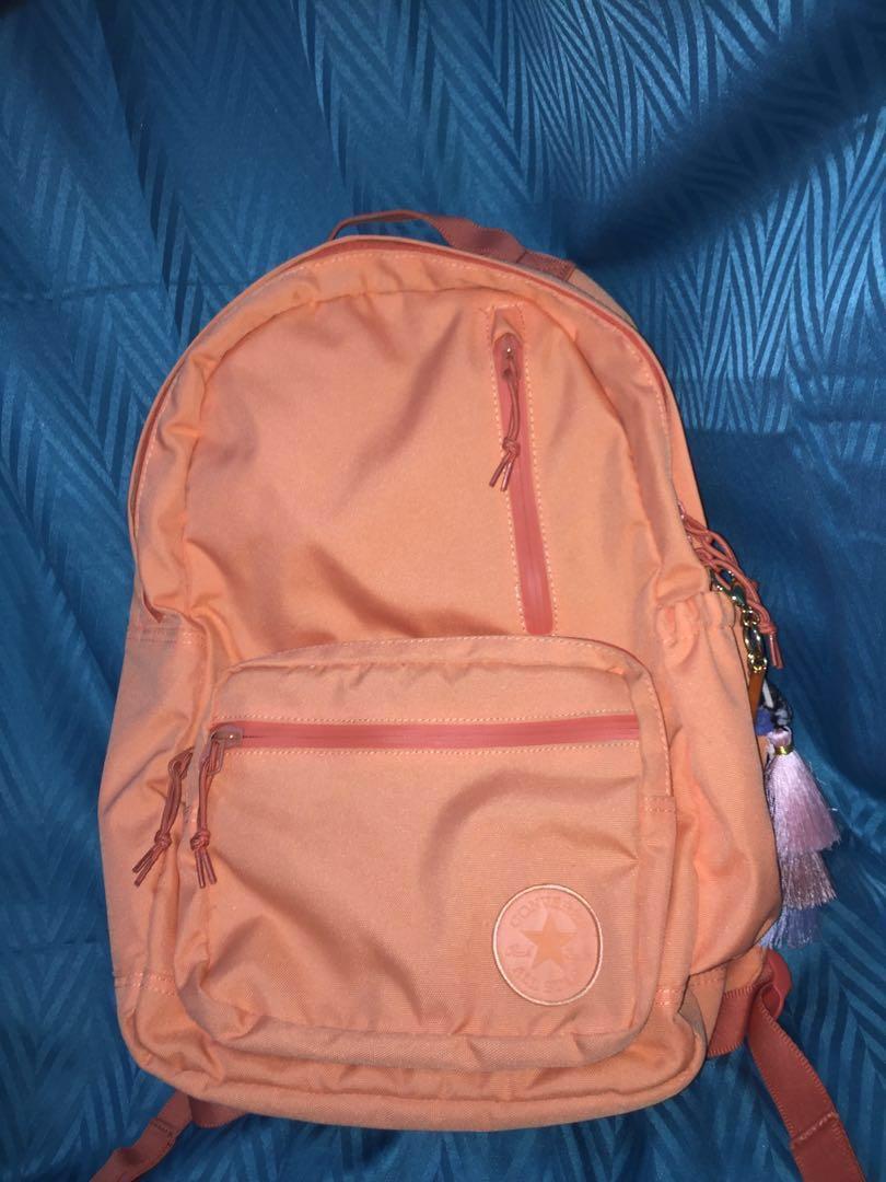converse orange backpack