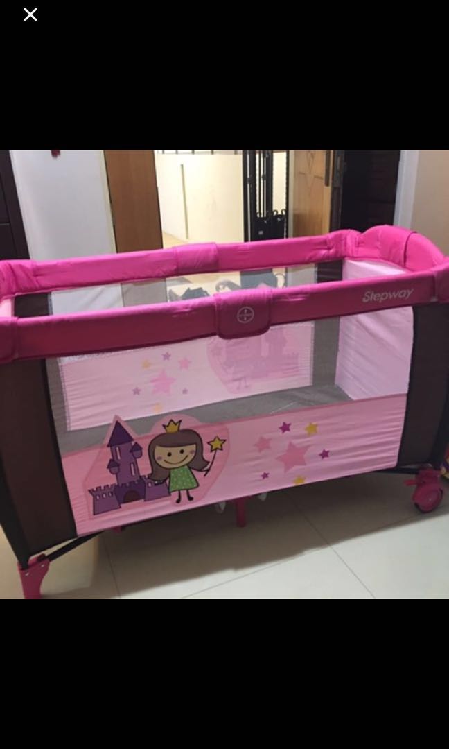 pink princess cot