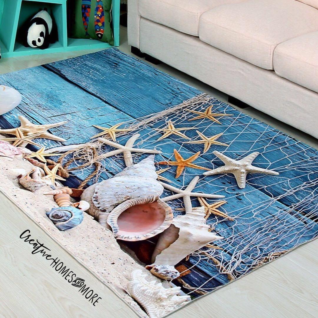 Wallpaper Sandy Beach Style Living Room Carpet Furniture Home Decor Free
