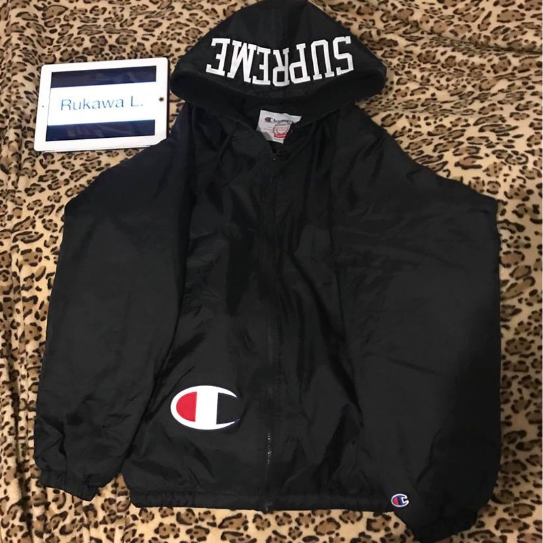 Supreme Champion Sherpa Lined Hooded Jacket Black Carousell