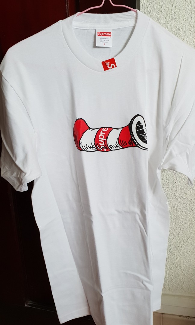 Supreme Dr Suess Cat In The Hat T Shirt Men S Fashion Clothes