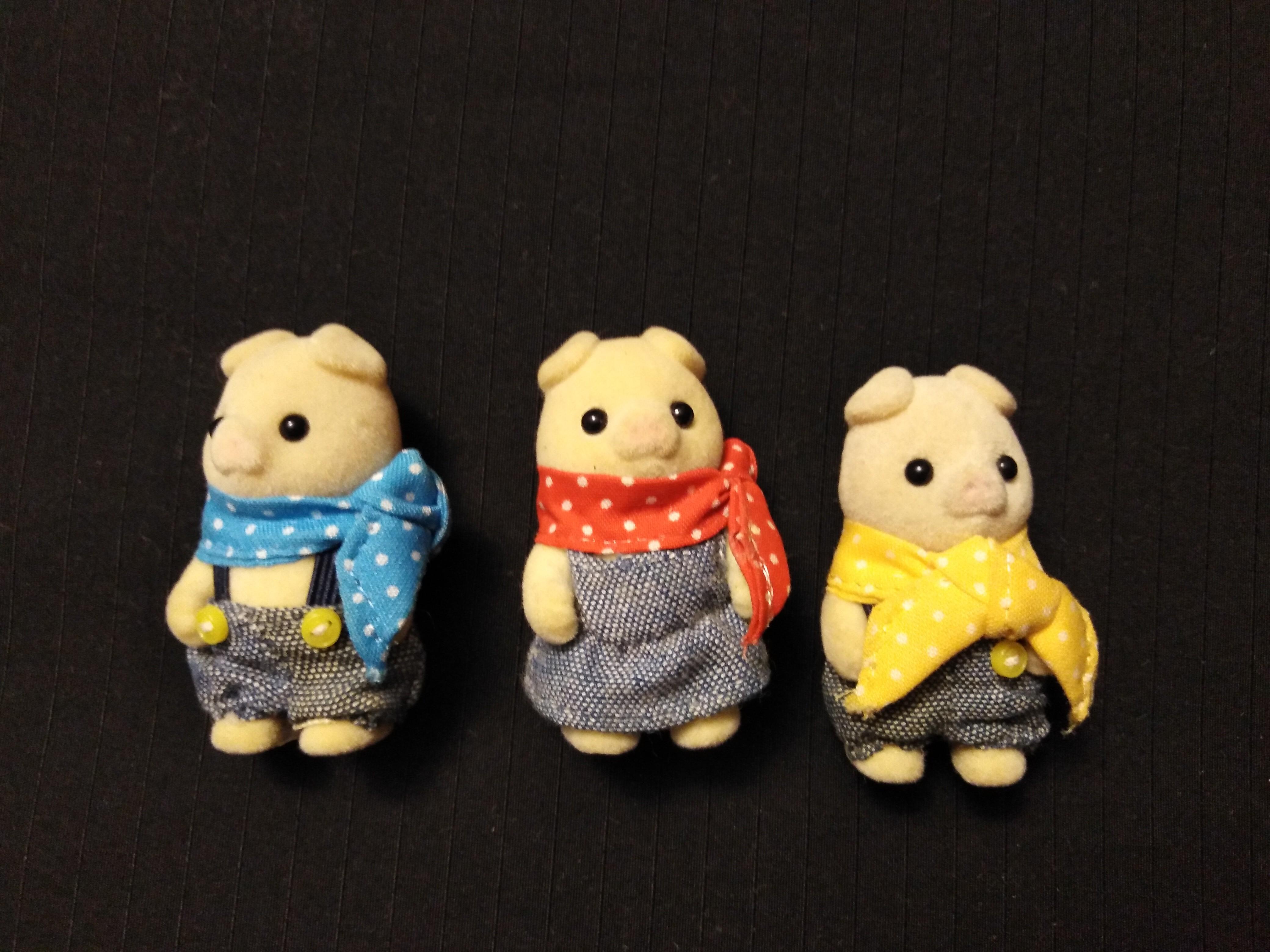 sylvanian families pig triplets