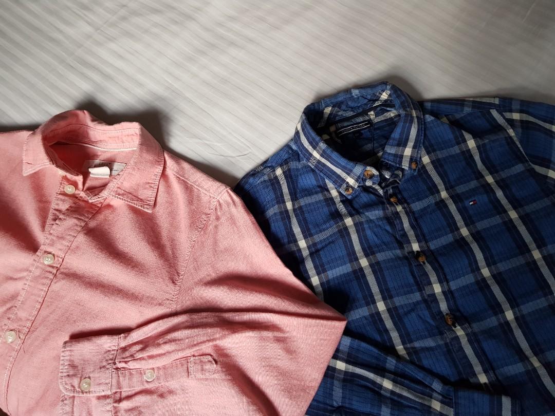 Tommy Hilfiger and H M Boy s Shirts Babies Kids Babies Kids Fashion on Carousell