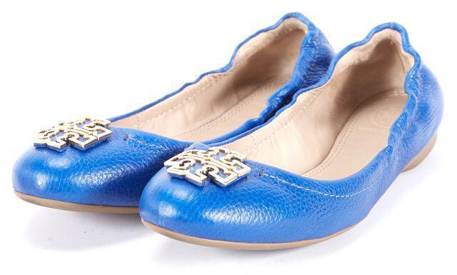 Tory Burch Melinda Ballet Flats Jelly Blue Gold