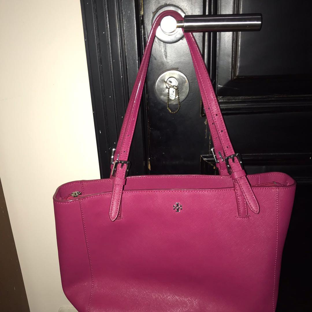 tory burch pink tote bag