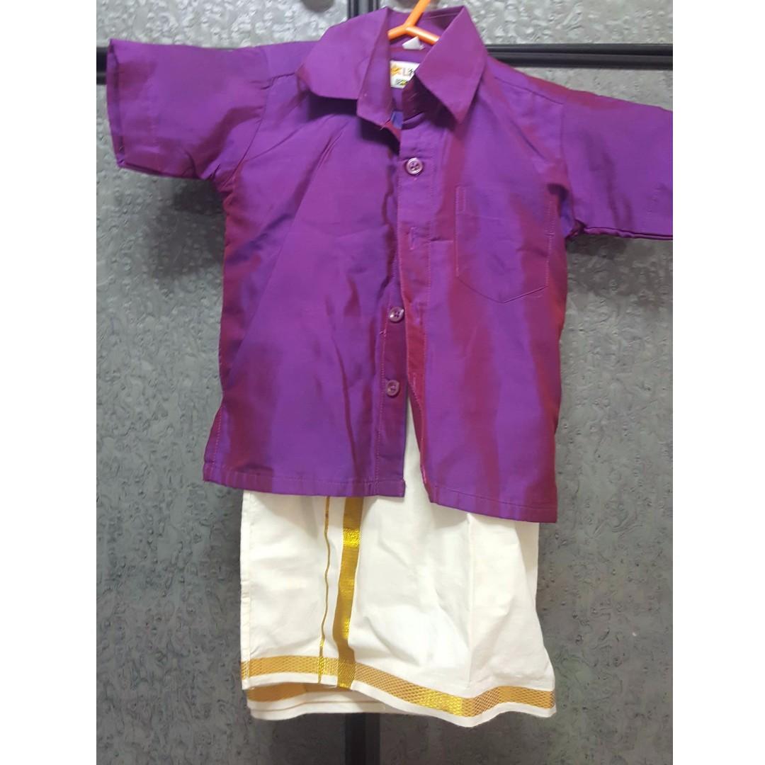 Traditional Tamil Indian Wear For Toddler Boys Babies Kids