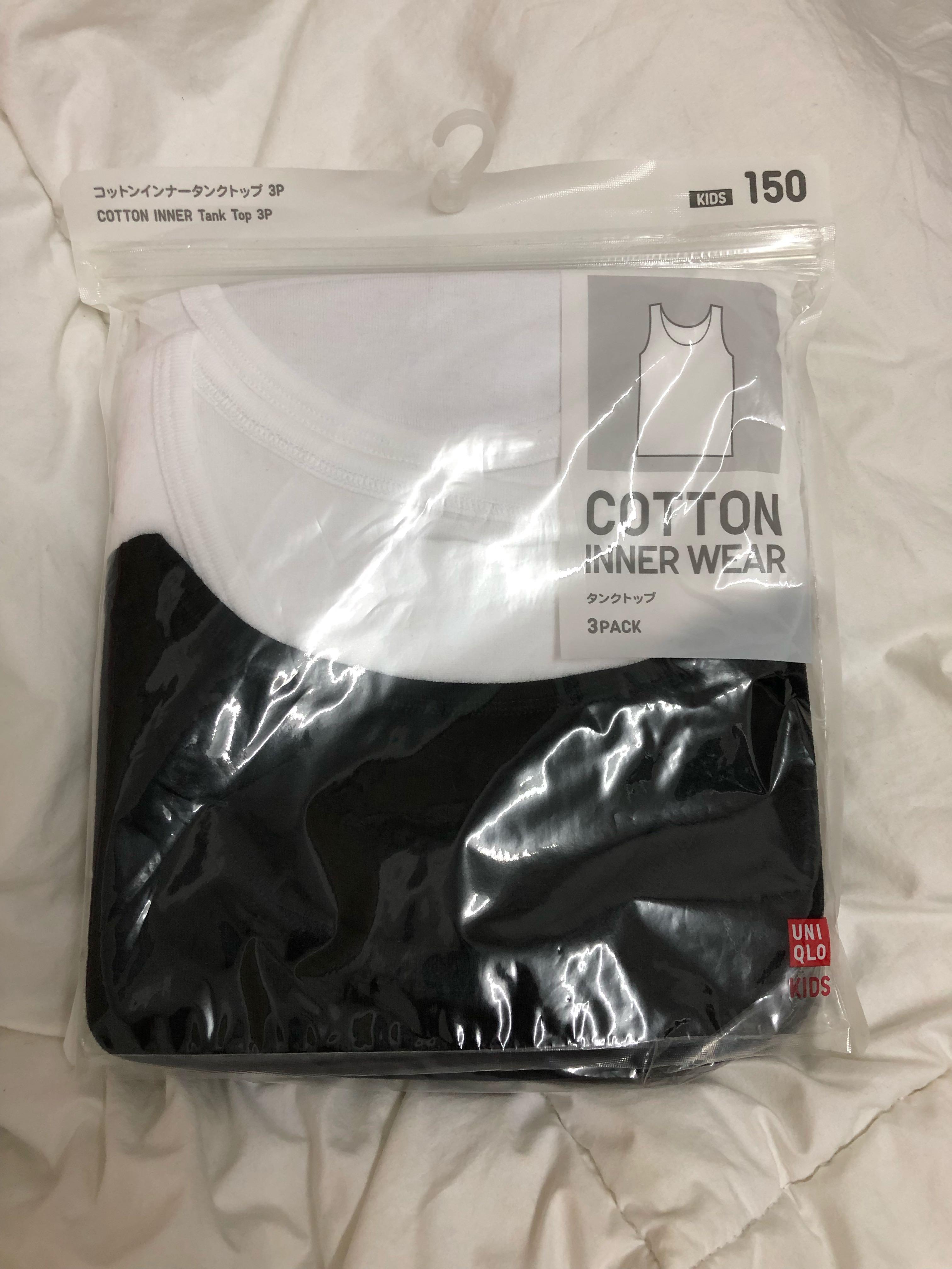 Uniqlo 童裝棉質內衣背心3件 尺碼150 兒童 孕婦用品 男小朋友時裝 Carousell Uniqlo 童裝棉質內衣背心3件 尺碼150 兒童 孕婦用品 男小朋友時裝 Carousell