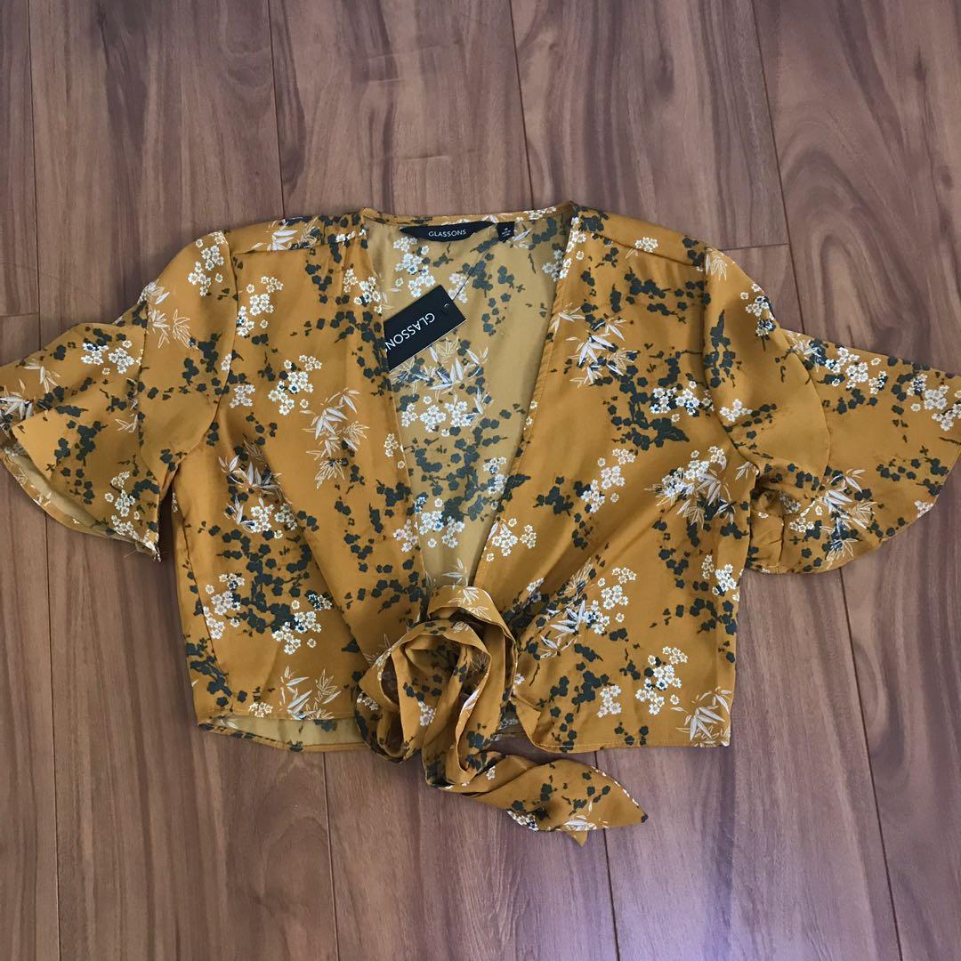 yellow tie up top