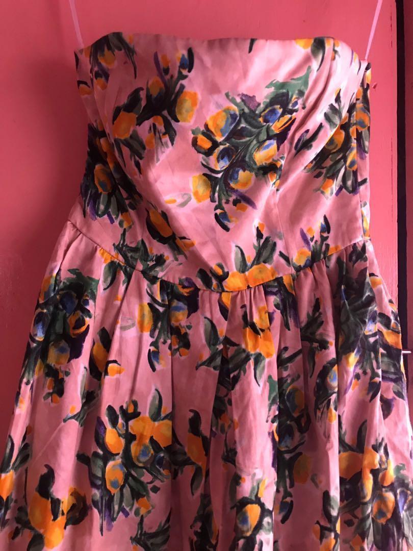 zara lemon print dress