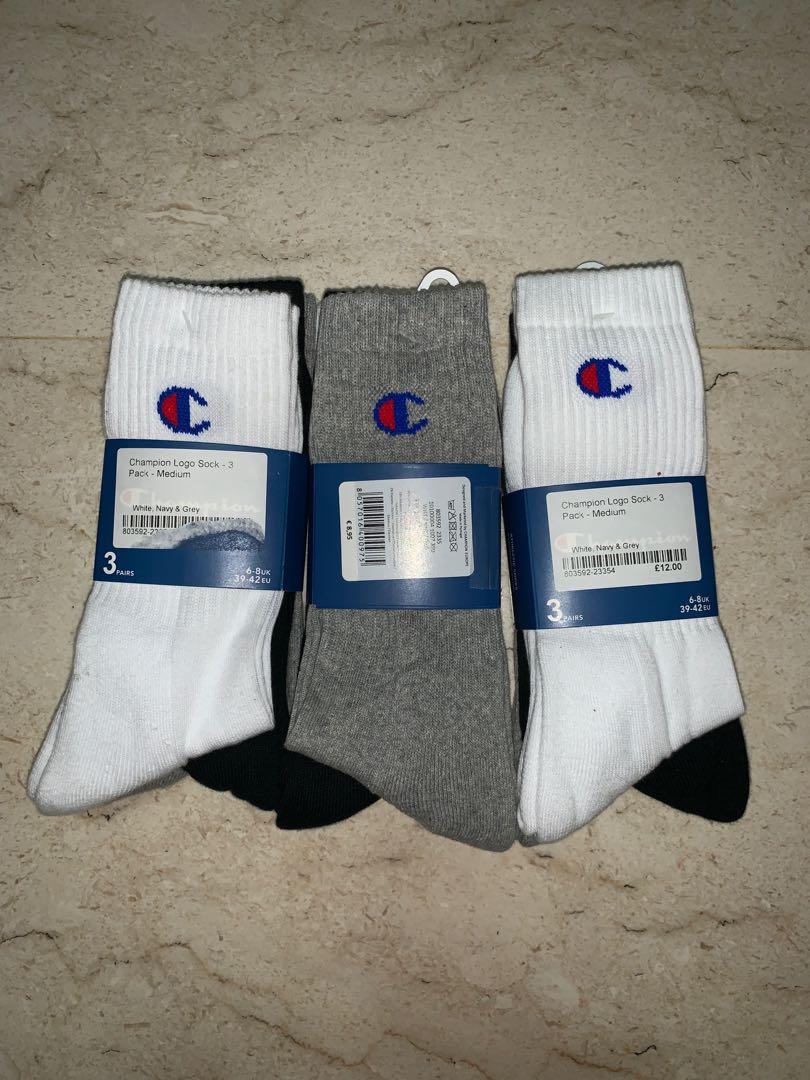 3 Pack Champion Socks Authentic, Men's 