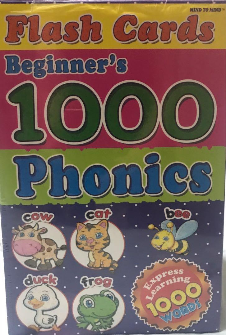 A5 Size Beginner’s 1000 Phonics Flash Cards (Almost New!), Hobbies ...
