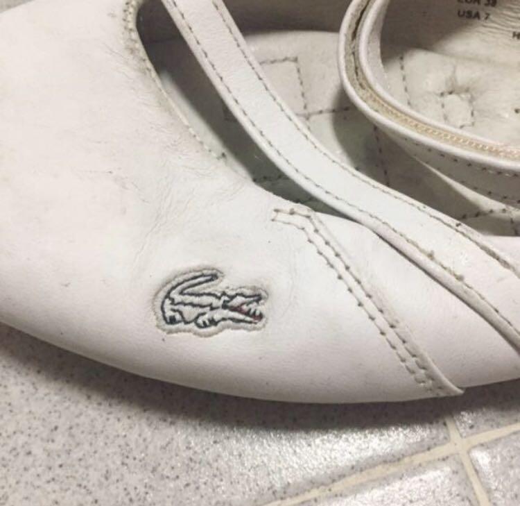 Lacoste leather pumps sales