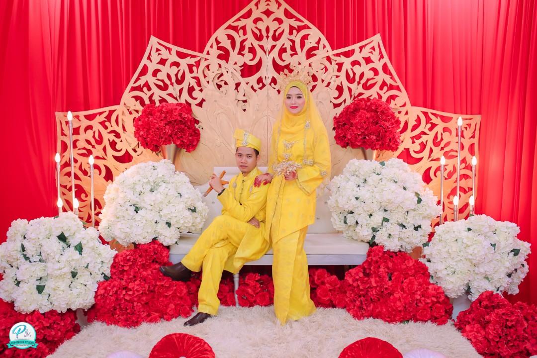 35 Ide Baju Pengantin Songket Kuning Diraja  JM 