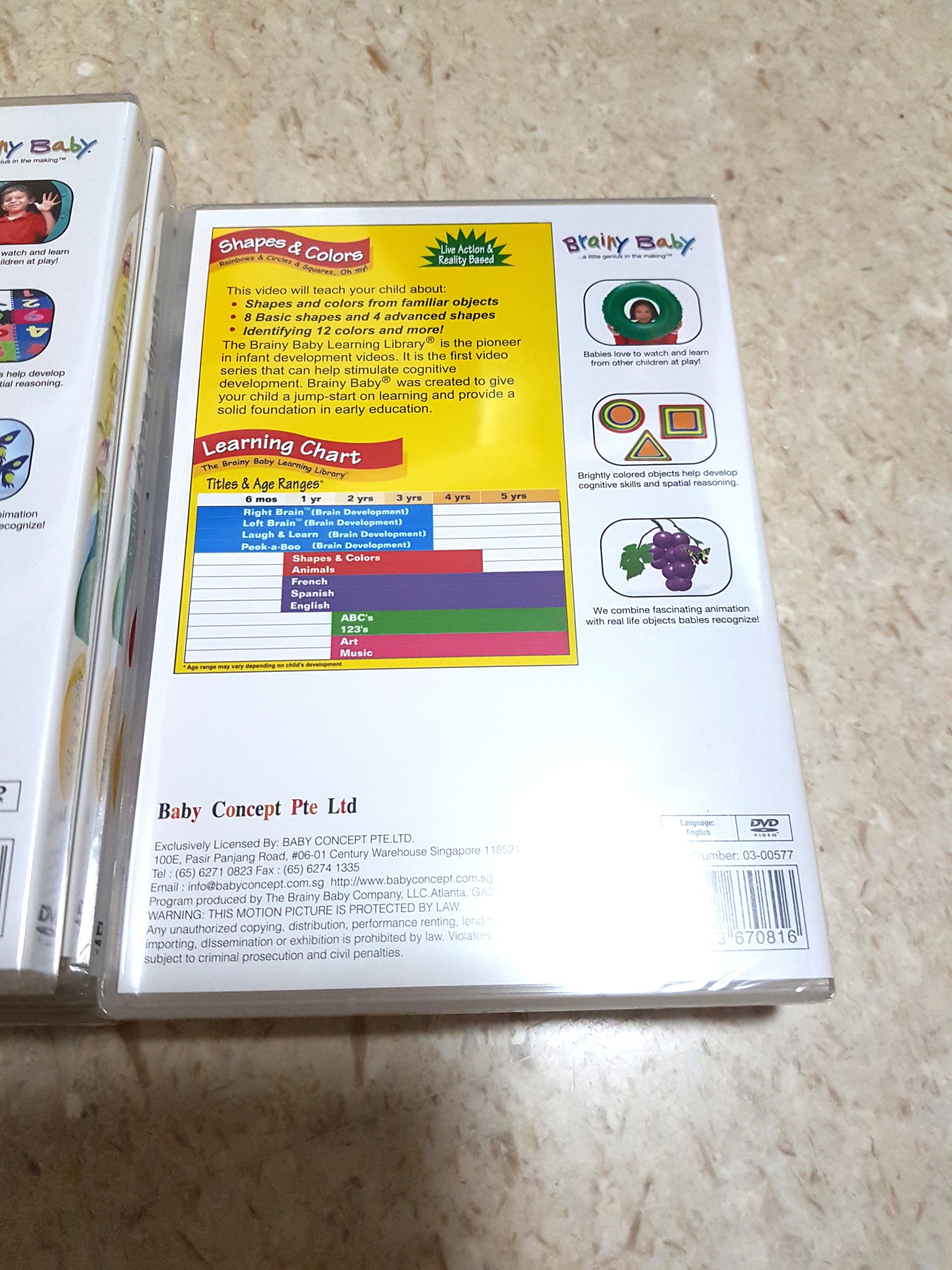 Bn brainy baby einstein educational dvds, Hobbies & Toys, Music & Media