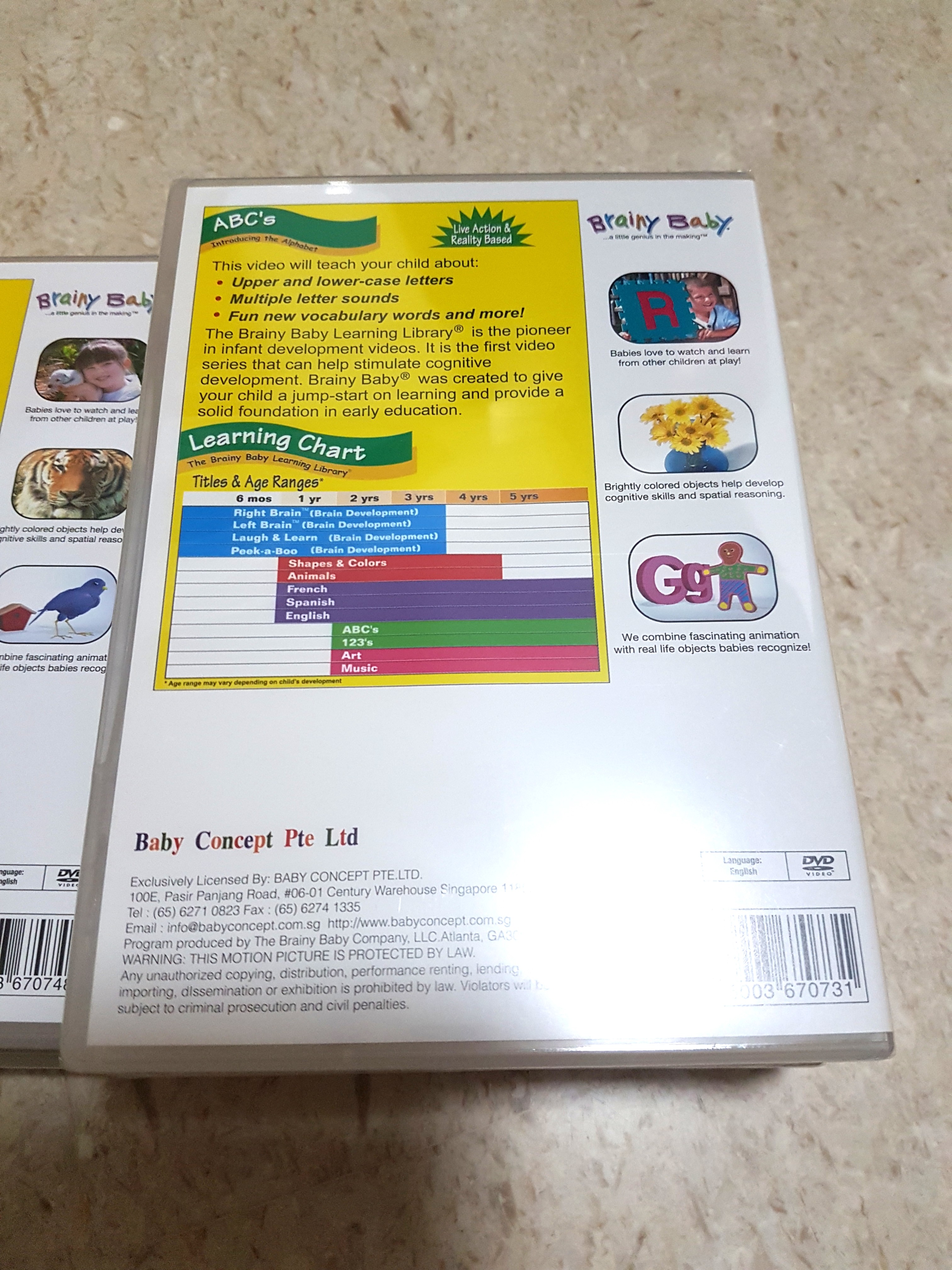 Bn brainy baby einstein educational dvds, Hobbies & Toys, Music & Media