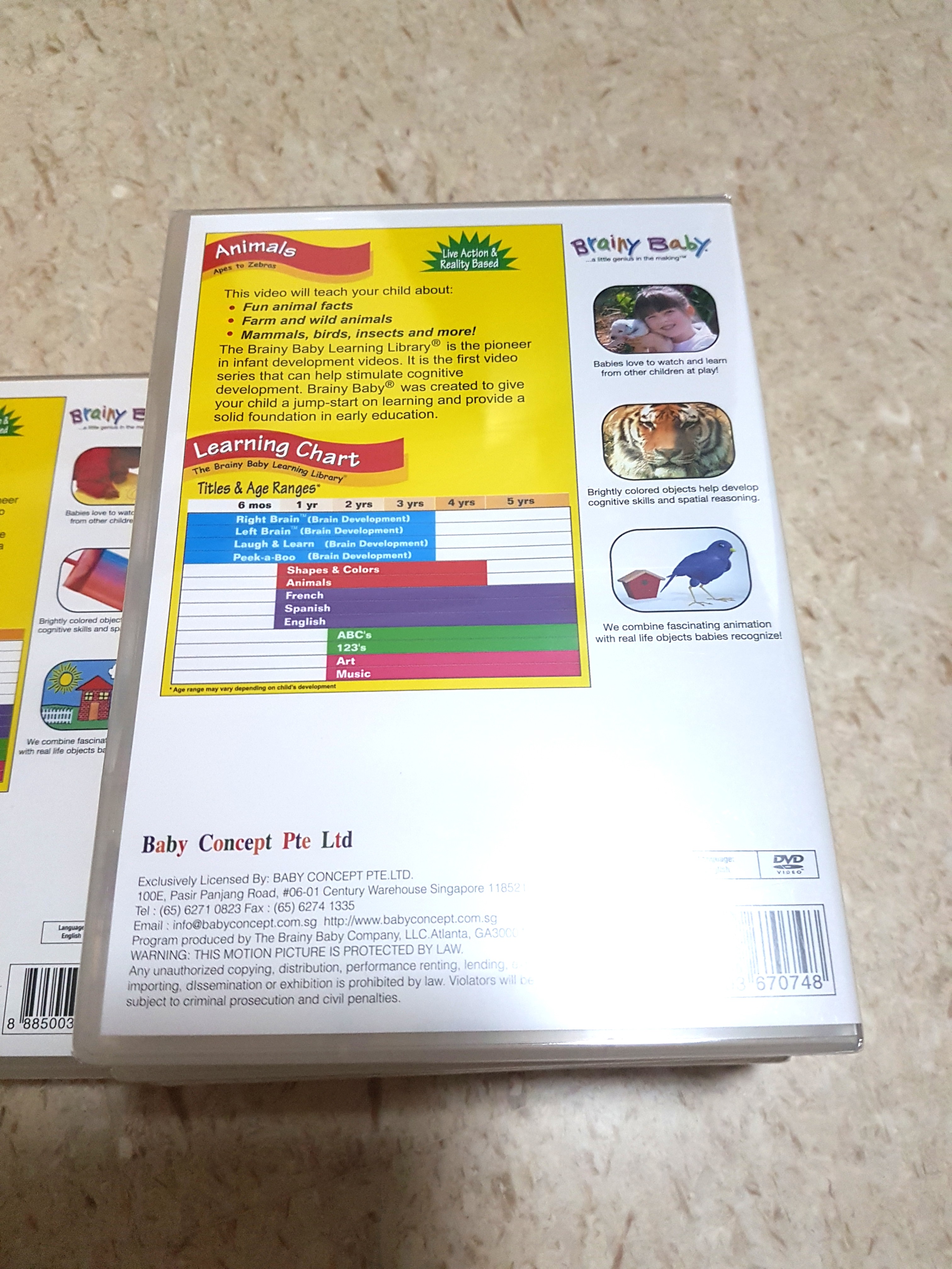 Bn brainy baby einstein educational dvds, Hobbies & Toys, Music & Media