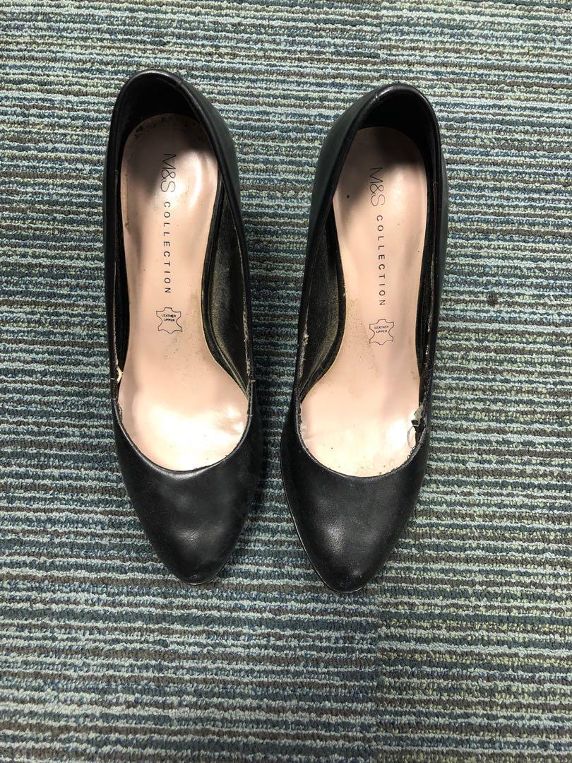 m and s black heels