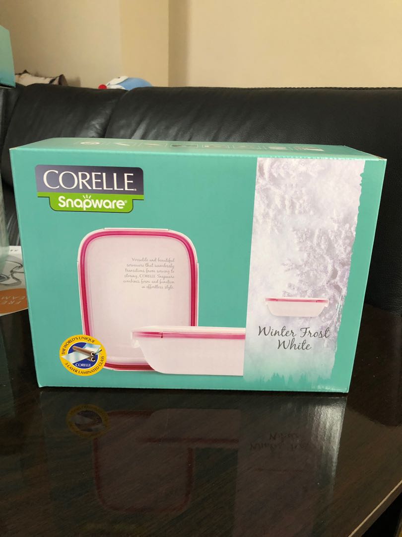 Corelle Snapware Winter Frost White 1 85l Rectangle Home