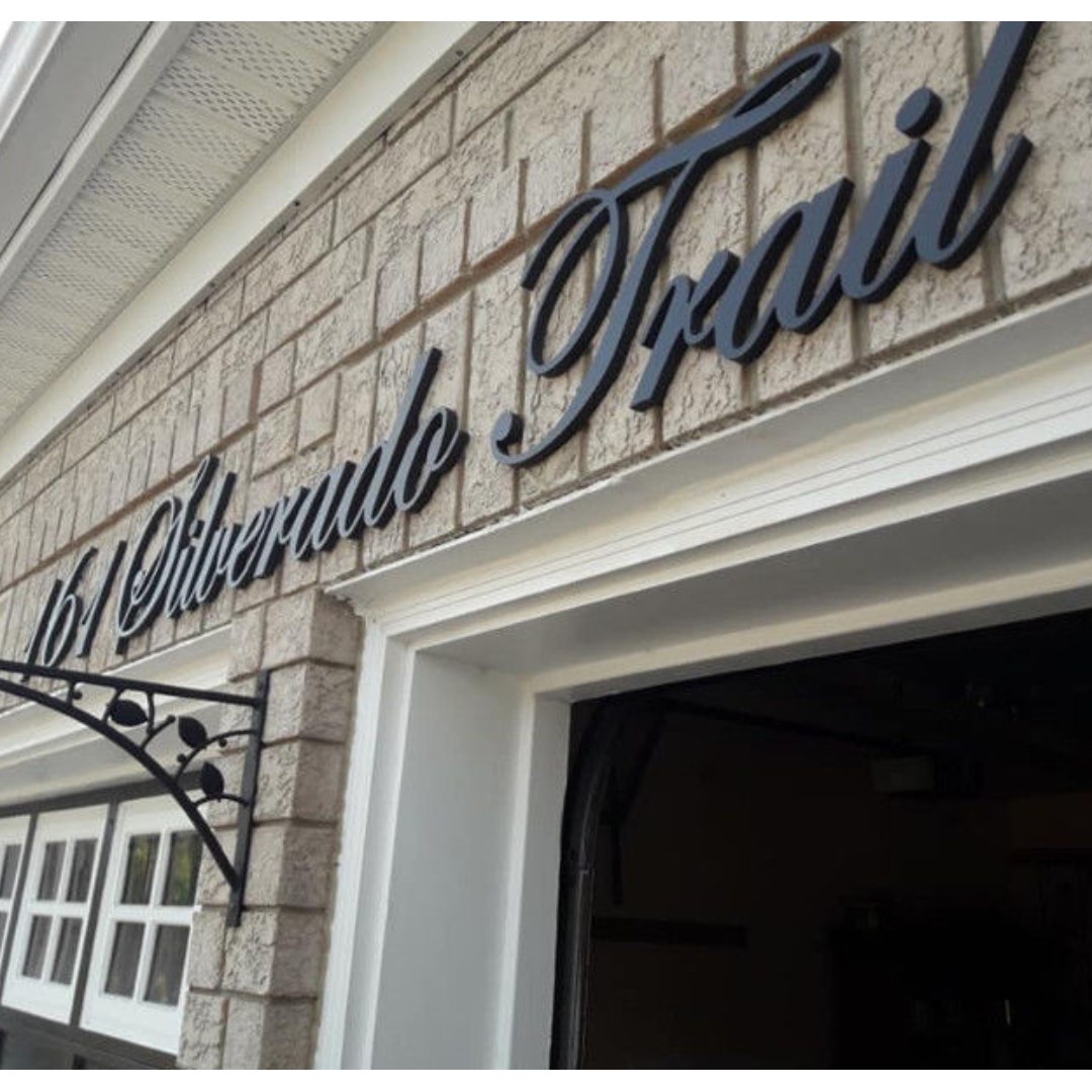 Custom Script Home Address Cursive House Numbers Letters Sign Home Furniture On Carousell