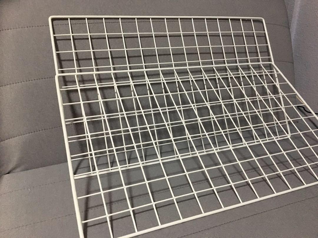 Daiso White Metal Grid Furniture Home Decor Others On Carousell