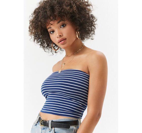 blue tube top forever 21