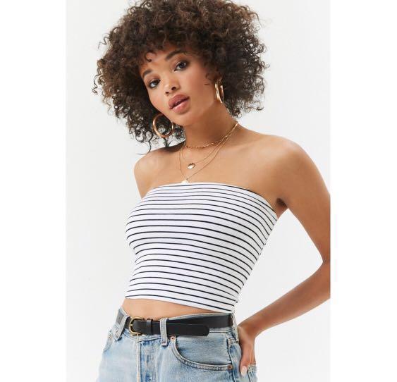 forever 21 white tube top